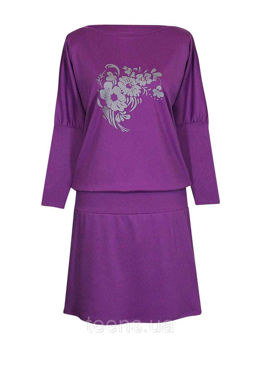 Плаття кажан для повних Букет, фото 1