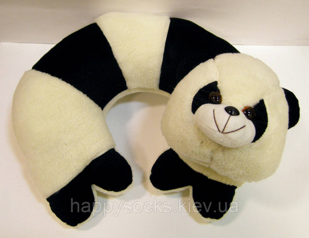 Декоративна хутряна подушка для шиї Панда