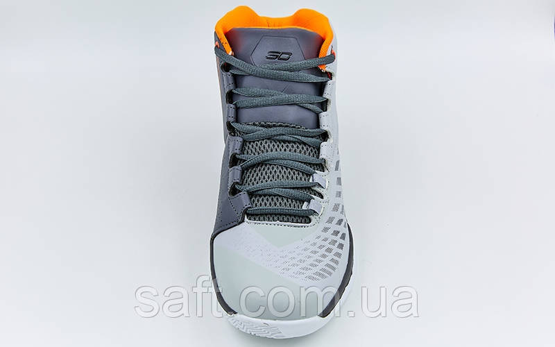 Обувь для баскетбола мужская Under Armour (41-45) (PU, серый-белый) - фото 2 - id-p801180185