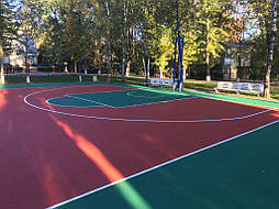 Двухслойное покрытие для спортивной площадки г. Миргород 19