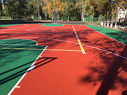 Двухслойное покрытие для спортивной площадки г. Миргород 24