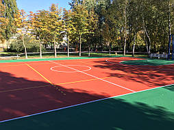 Двухслойное покрытие для спортивной площадки г. Миргород 27