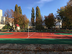 Двухслойное покрытие для спортивной площадки г. Миргород 40