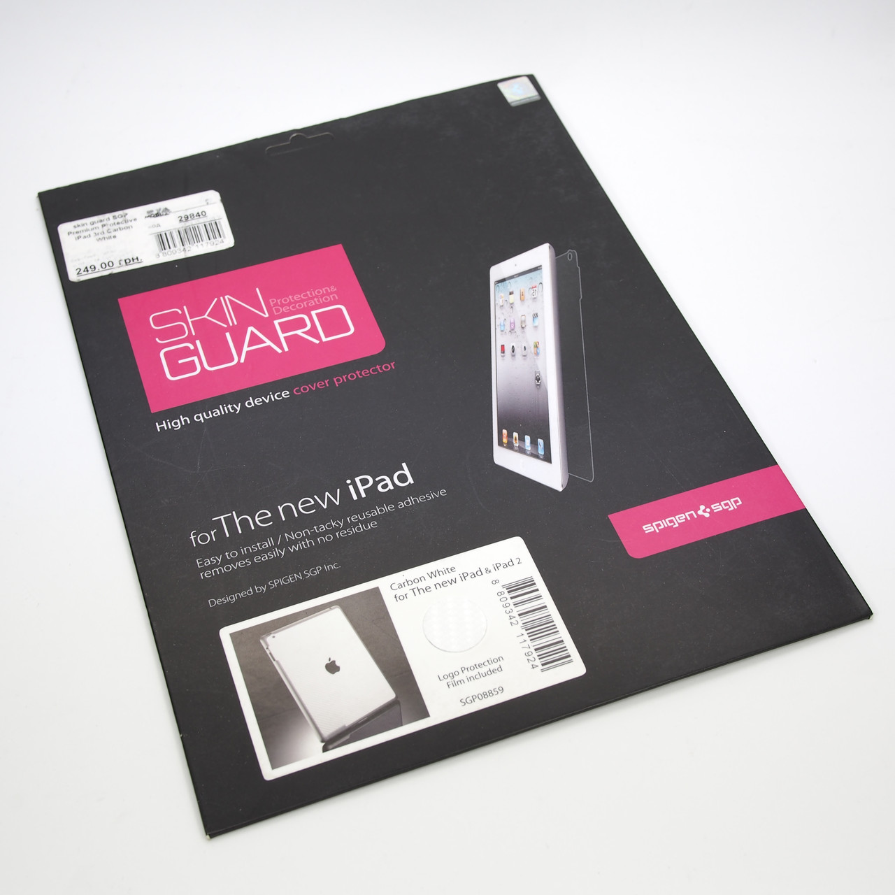 Декор. наклейка SGP Premium Protective iPad 3rd Carbon white (SGP08859) EAN/UPC: 880934211792
