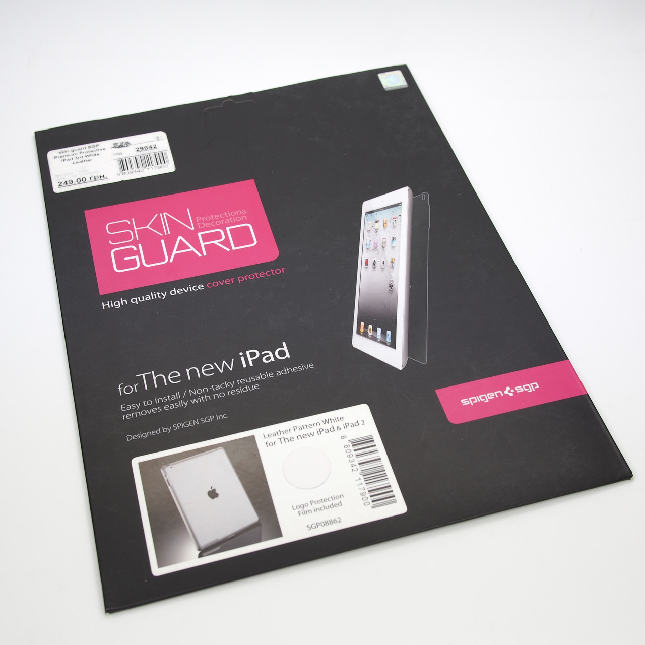 Декор. наклейка SGP Premium Protective iPad 3rd white Leathe (SGP08862) EAN / UPC: 880934211790
