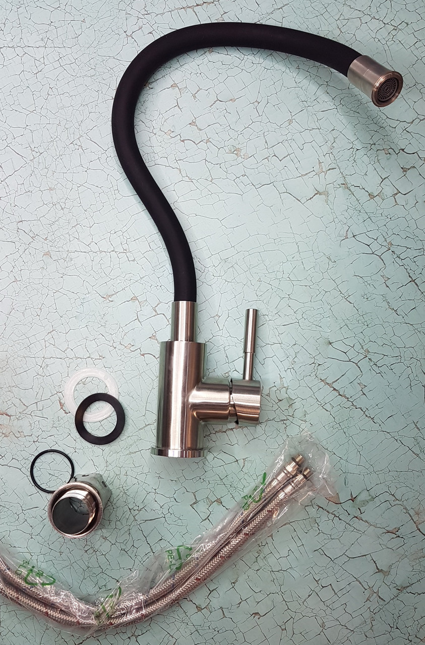 Змішувач з нержавійки Kraft black