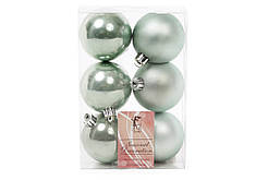 Набір ялинкових куль -евкаліпт, 6см, 6 шт