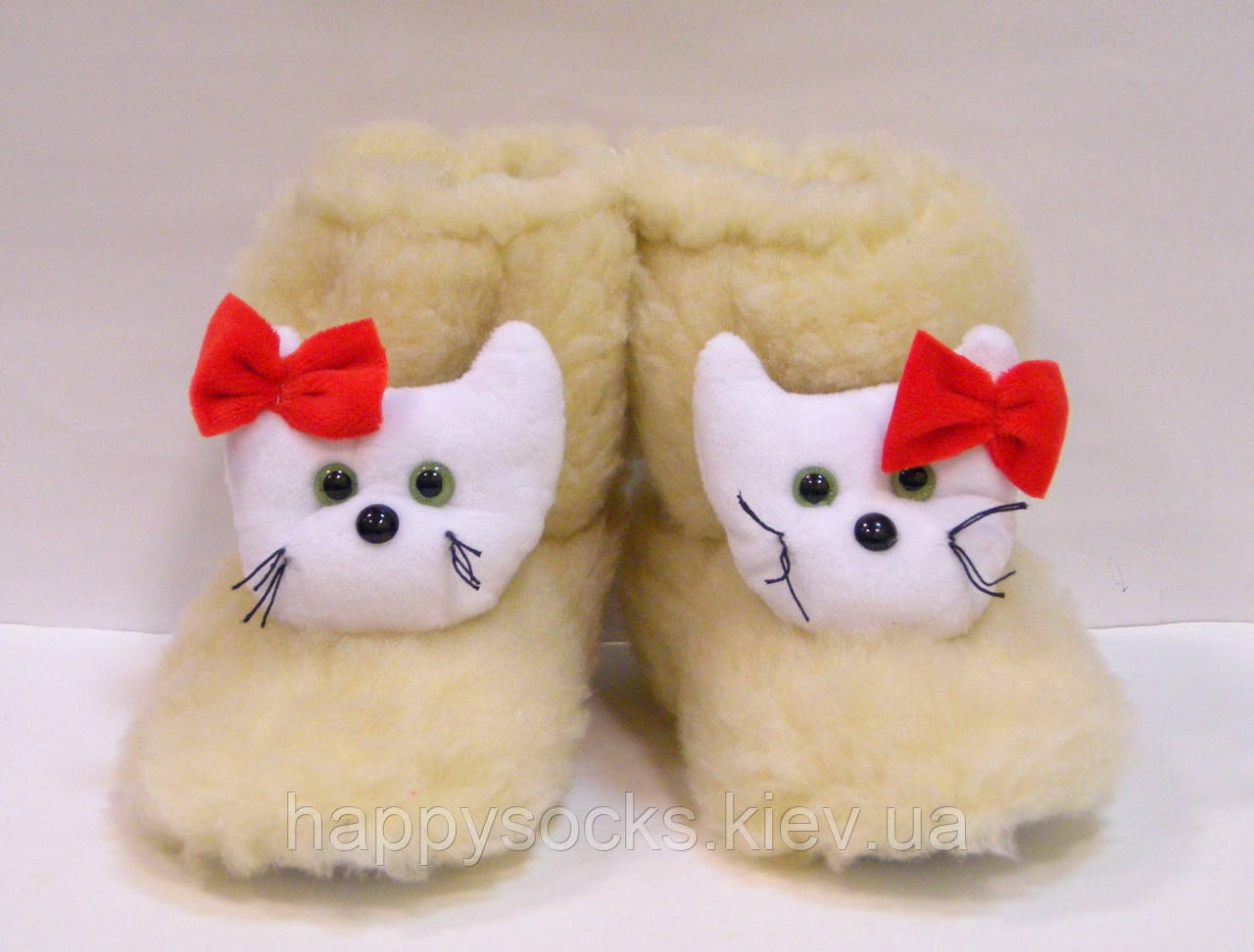 Хутряні дитячі чобітки Кіті для дому, фото 1