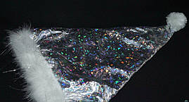 Новорічна Шапка Снігурочки Сірий Хамелеон з Мехом Упаковка 12 шт.