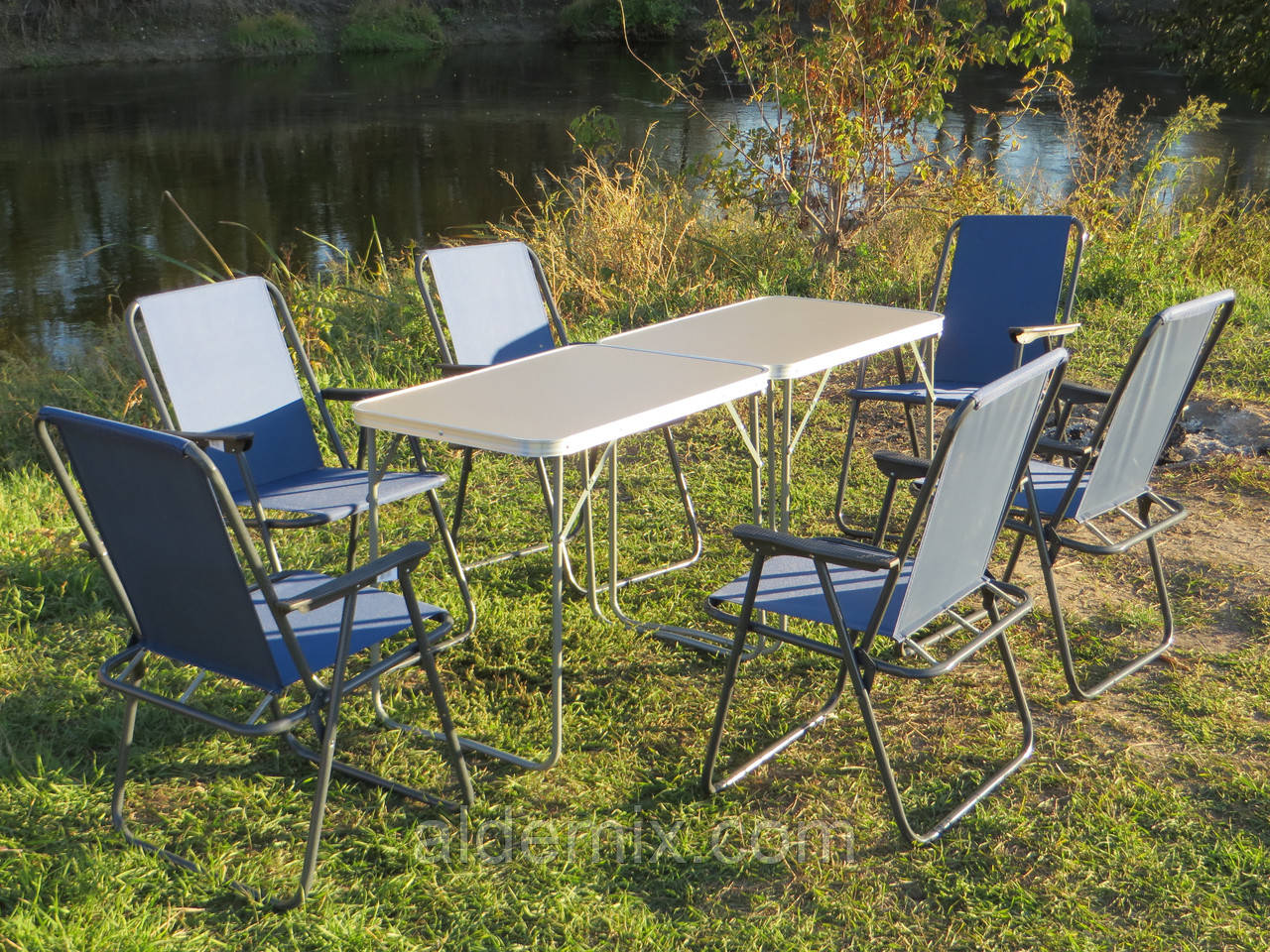Розкладні меблі для відпочинку на природі "Комфорт K2+6с" (2 стола та 6 крісел), фото 1