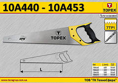 Ножівка для дерева "Shark" L — 400 мм, TOPEX 10A440