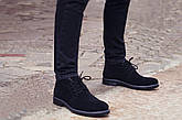 Чоловічі замшеві чорні черевики (натуральний замш), фото 3
