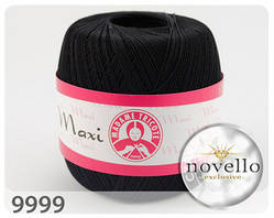 Madame Tricote Paris MAXI (Максi) № 9999 чорний (Бавовняна пряжа, нитки для в'язання)