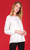 Жіноча блуза з вишивкою молочного кольору. Модель Lacce Zaps
