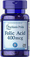 Puritan's Pride Folic Acid 400 mcg, Фолиевая кислота (250 таб.)