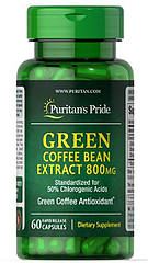 Puritan's Pride Green Coffee Bean Extract 800 mg 60 Capsules