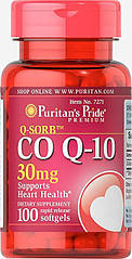 Puritan's Pride Q-SORBTM Co Q-10 30 mg, Коензим Q10 (100 капс.)