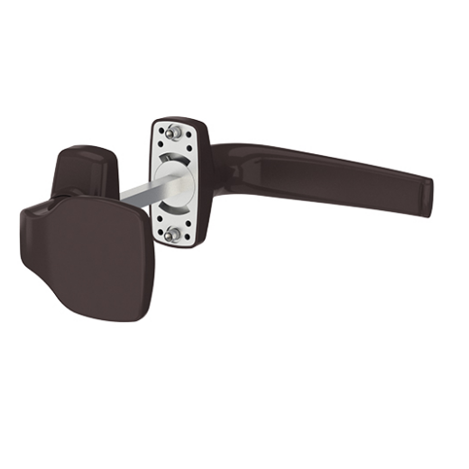 Дверна ручка Merkury схоплення + натискна коричнева RAL 8019