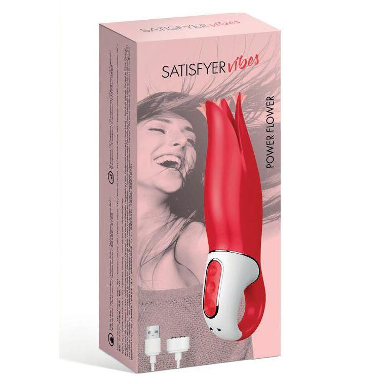 Потужний вібратор Satisfyer Vibes Flower Power з ніжними пелюстками трепещущими 777Shop.com.ua