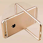 Бампер для IPhone 6plus/6s+ алюмінієвий протиударний золотий