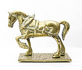 Стара скульптура, кінь, кінь, латунь, Англія