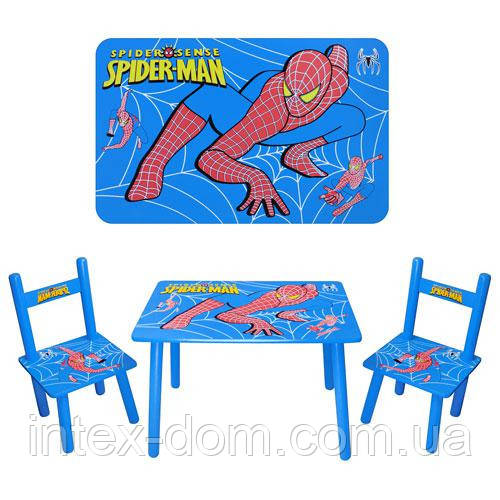 Набір дитячих меблів Столик + 2 стільчика «Людина-павук» м 0294 КИЇВ