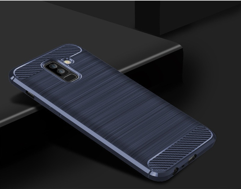 Чохол Carbon для Samsung A6 Plus 2018 Темно-синій