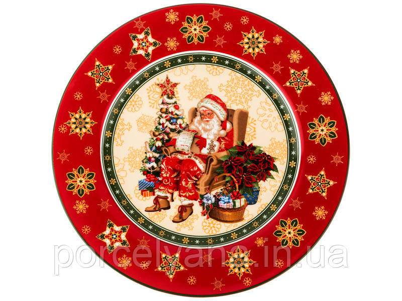 Тарілка новорічна 21 см Christmas Lefard - фото 1 - id-p801649706