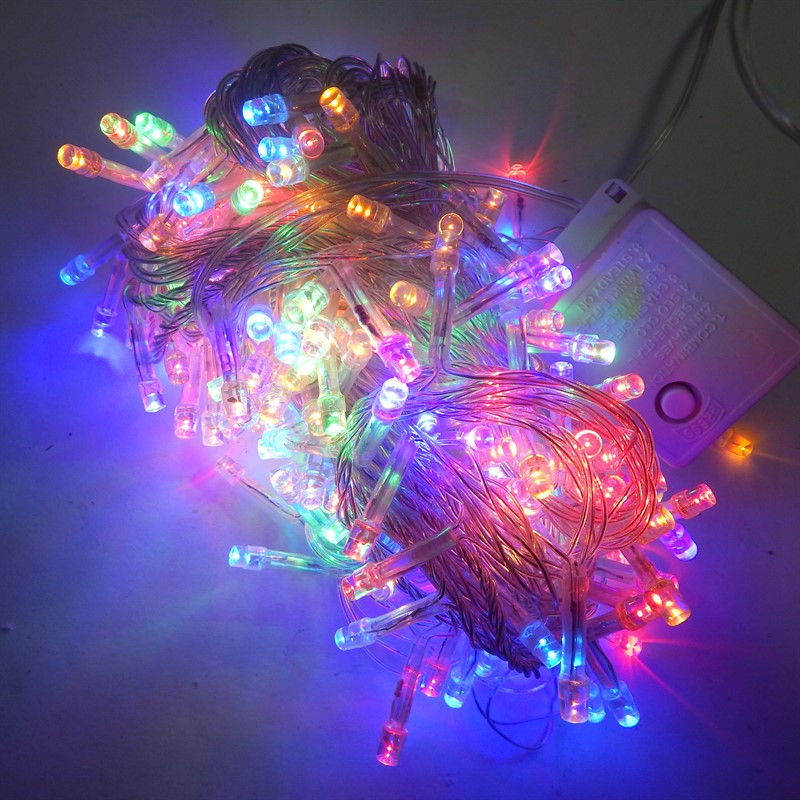 Гірлянда №M-P-200-11/проз.шнур/8 функцій/200LED ламп/6,5м/4кол. (арт.5683) ш.к. 2000000225616, фото 1