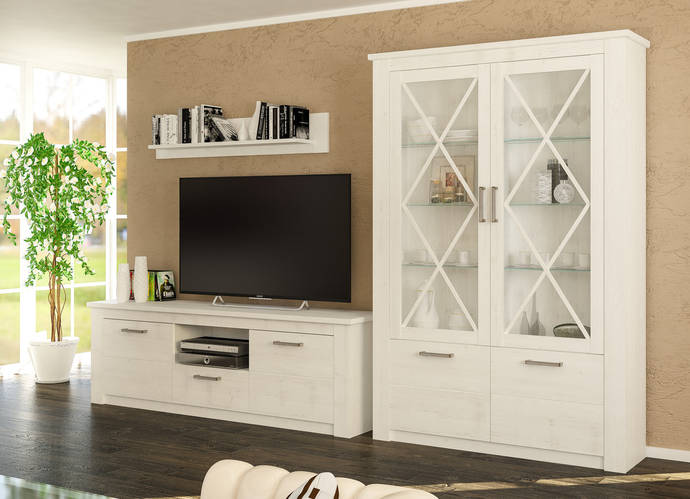 Модульная стенка в гостиную в стиле прованс Джорджиа Мебель-сервис ...