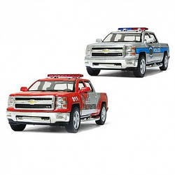 Металева машинка Kinsmart 2014 Chevrolet Silverado (Police/Fire Fighter) КТ5381PR