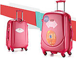Ударостійка середня валіза Ambassador Classic A8503 Малинова, фото 2