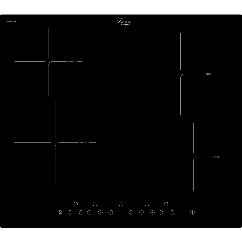 Електрична варильна поверхня склокераміка чотири конфорки з функціональним керуванням Luxor RH 640 GP Німеччина