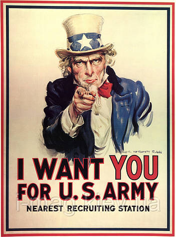 Плакат дядя Сем I want you for US Army, фото 2