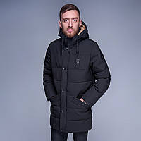 Чоловіча зимова куртка, чорного кольору.