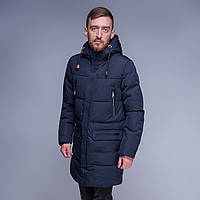Чоловіча зимова куртка, синього кольору.