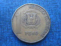Монета 1 песо Доминикана 1992