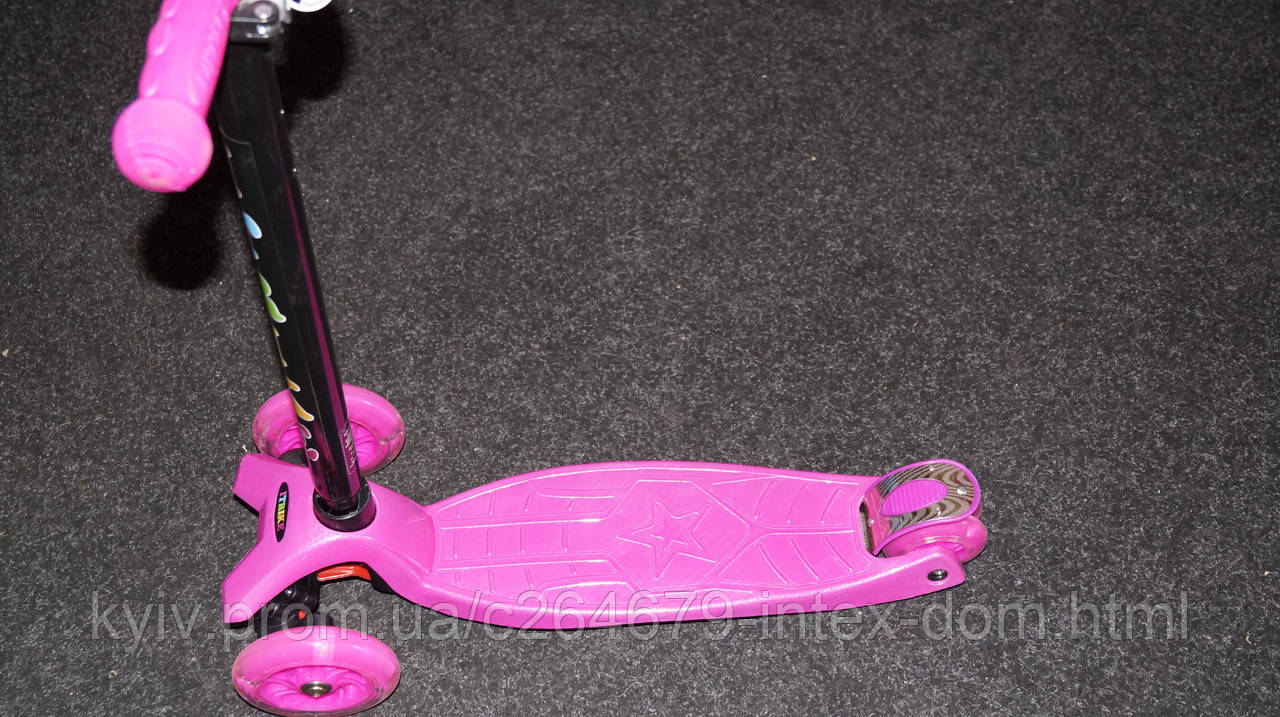 Двоколісний самокат iTrike (JR 3-055-D) зі світловими ефектами (Малиновий), фото 1