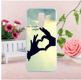 Чохол силіконовий для Samsung a6 plus 2018 galaxy a605f з картинкою руки серцем