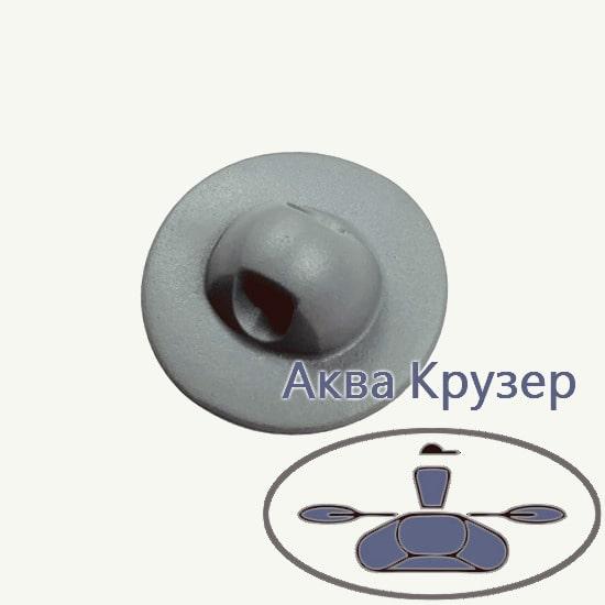 Тримач леєри (шайба) малий, основа ø 50 мм, колір сірий, для надувних човнів ПВХ, байдарок