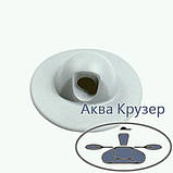 Тримач леєри (шайба) малий, основа ø 50 мм, колір сірий, для надувних човнів ПВХ, байдарок, фото 3