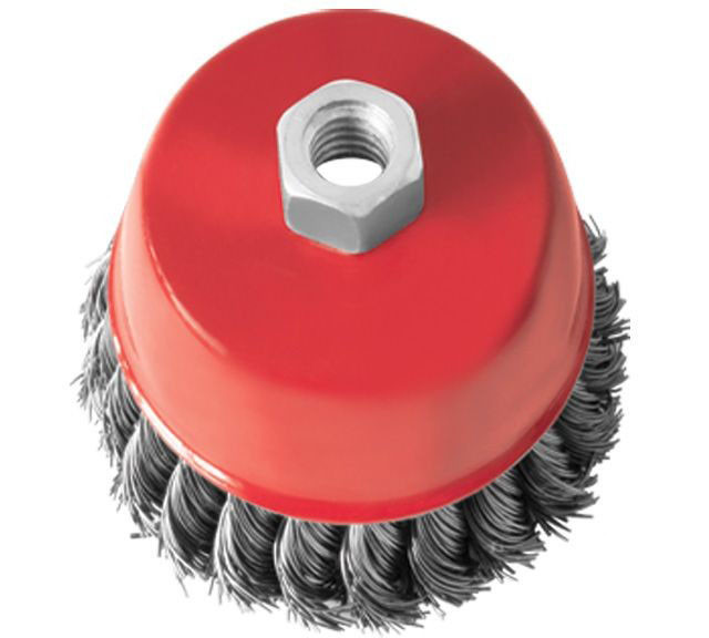 Щітка чашкова 85 мм для КШМ, М14 пучки кручений дроту INTERTOOL BT-2085 Щітка чашкова 85 мм для КШМ, М14 пучки кручений дроту INTERTOOL BT-2085