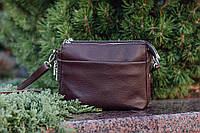 Жіноча шкіряна сумка 21 коричнева