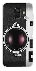 Силіконовий бампер для Samsung a6 2018 galaxy a600f з картинкою фотоапарат