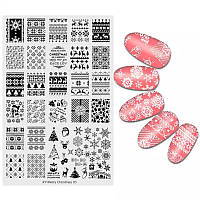 Трафарет для стемпінгу XY-К05 Новорічний