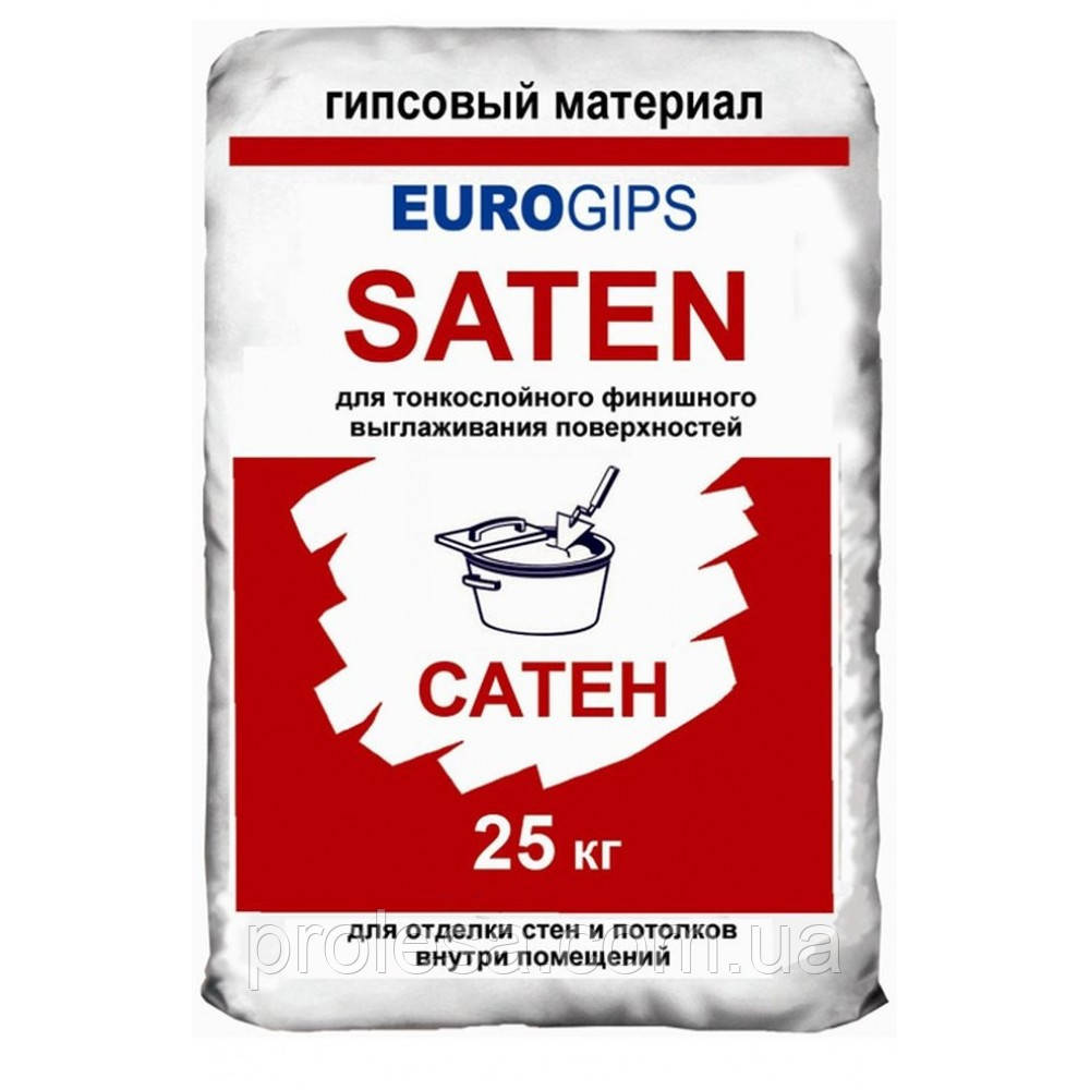 Фінішна гіпсова шпаклівка EUROGIPS SATEN (25кг)