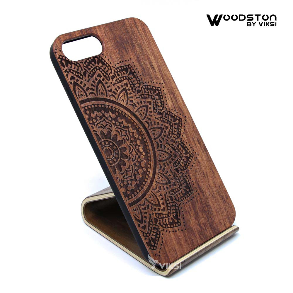 Чохол дерев'яний Flower для iPhone 7 Plus/8 Plus