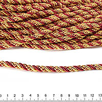 Кручений Шнур 9мм бордово-золотистий (60503.014)