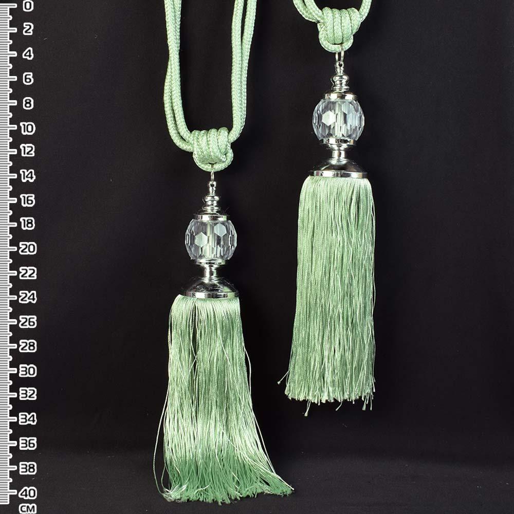 Кисть (пара) довжина 65см, кисть 20см, куля 5см зелена м'ята (60604.007)