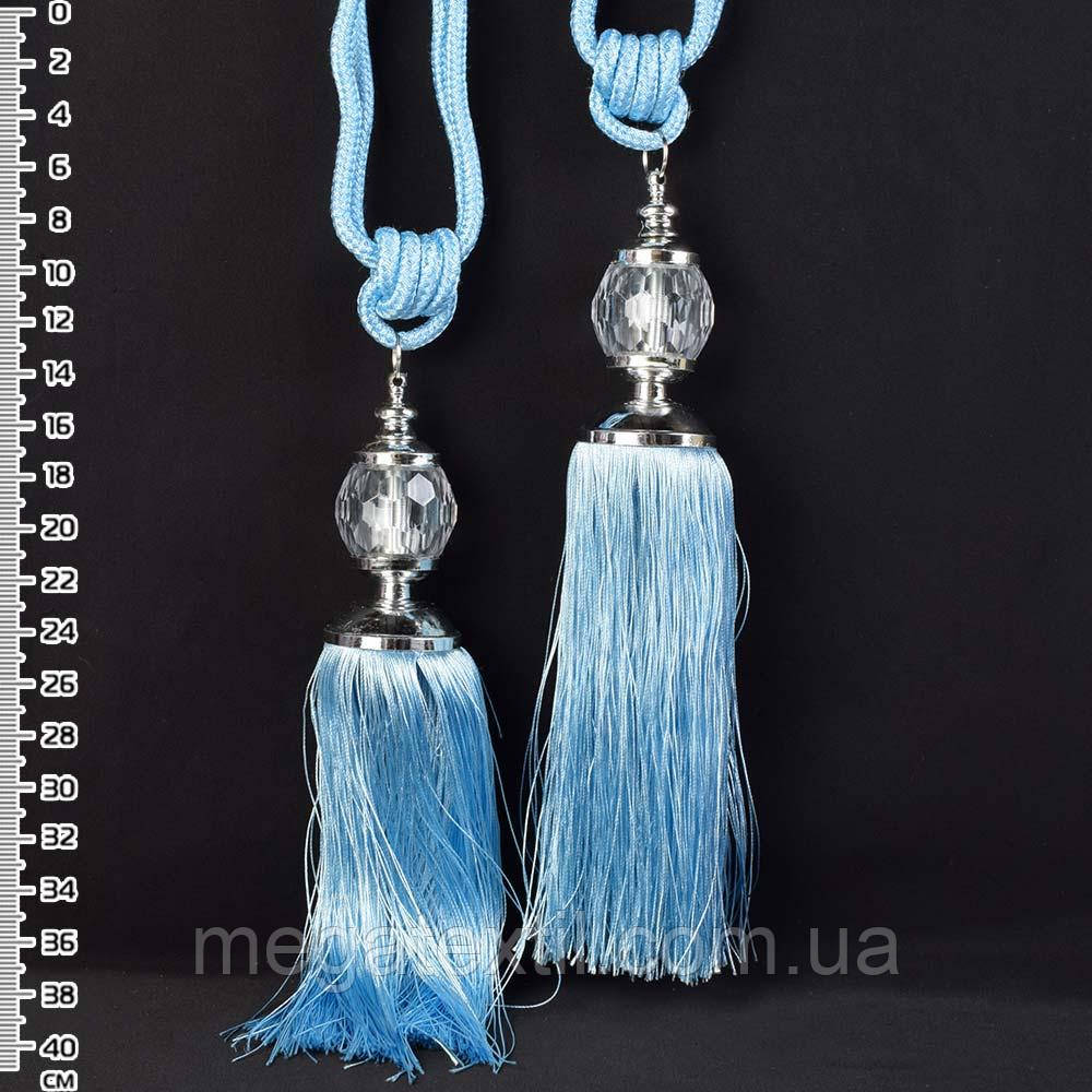Кисть (пара) довжина 65см, кисть 20см, куля 5см блакитна (60604.008)
